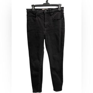 EVERLANE Hi-Rise Skinny Black Jeans Size 30 Strechy